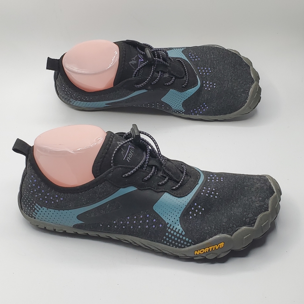 NORTIV8 Women’s Black & Teal Lightweight Athletic Sneakers - Picture 14 of 14